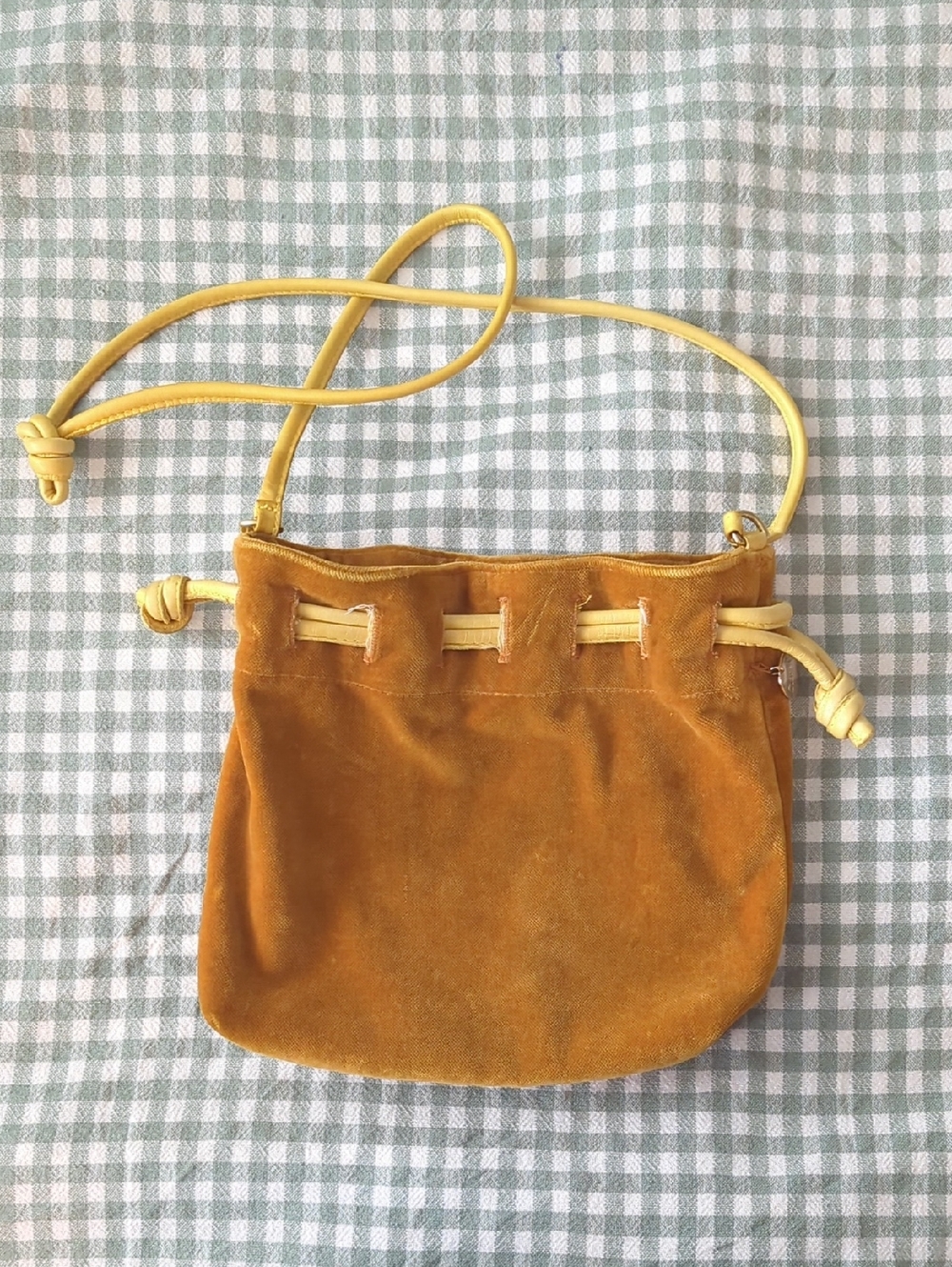 Clare V Petit Henri Yellow Velvet Bag